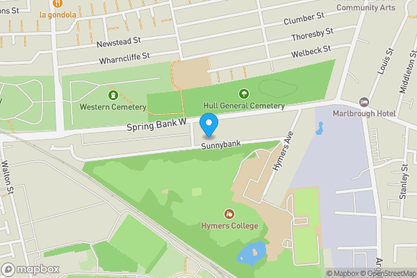 Map location for 68 Sunny Bank, Hull, HU3 1LQ