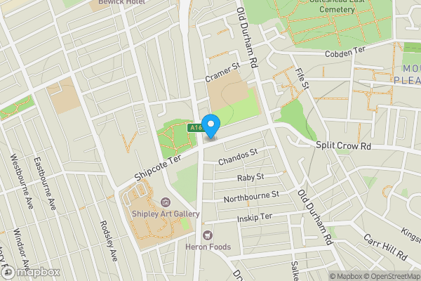 Map location for 80 Shipcote Terrace, Gateshead, Tyne And Wear, NE8 4AA