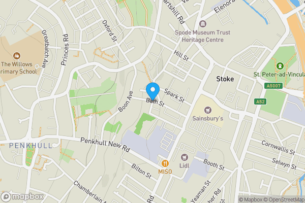 Map location for Bath Terrace, Stoke-on-Trent, Staffordshire, ST4 7QN