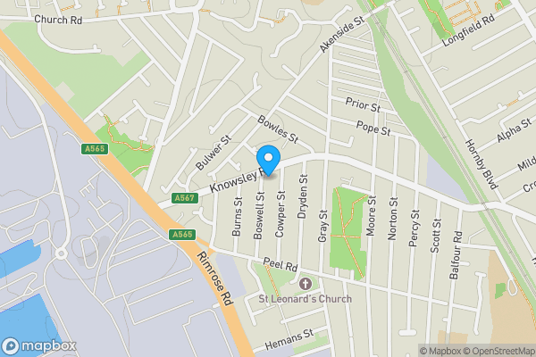 Map location for 68 Knowsley Road, Bootle, Merseyside, L20 4NP L20 4NP