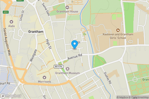 Map location for George Street, GRANTHAM, Lincolnshire, NG31 6QL