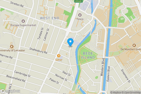 Map location for Western Road, Leicester, Leicestershire, LE3 0GR