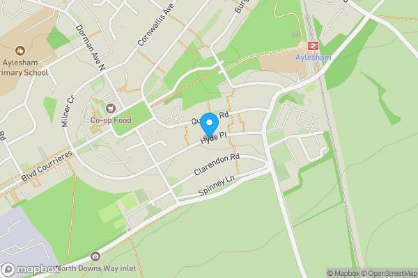 Map location for Hyde Place, Canterbury, Kent, CT3 3AN