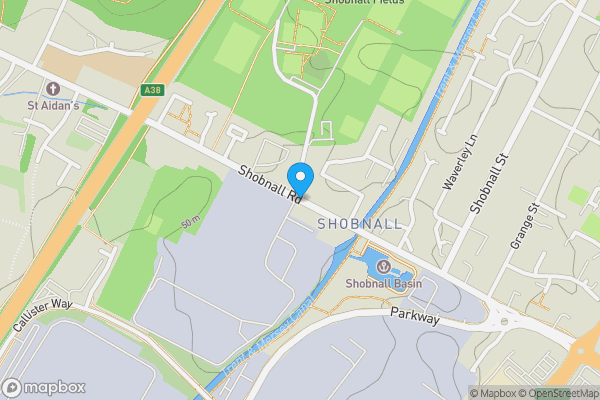 Map location for Flat 14, Shobnall Court, Shobnall Road, Burton-On-Trent, Staffordshire DE14 2BA