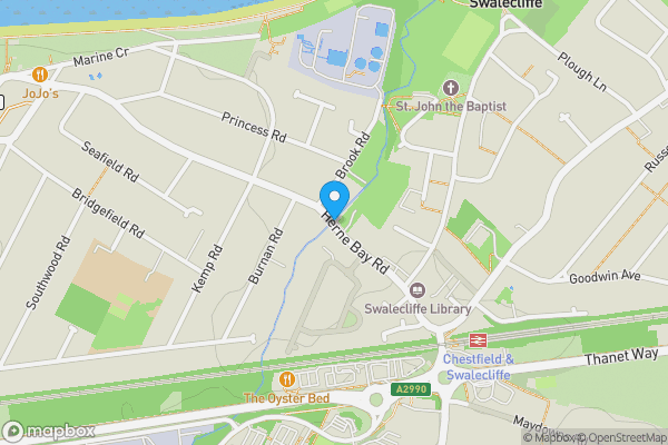 Map location for Herne Bay Road, Whitstable, Kent, CT5 2LT