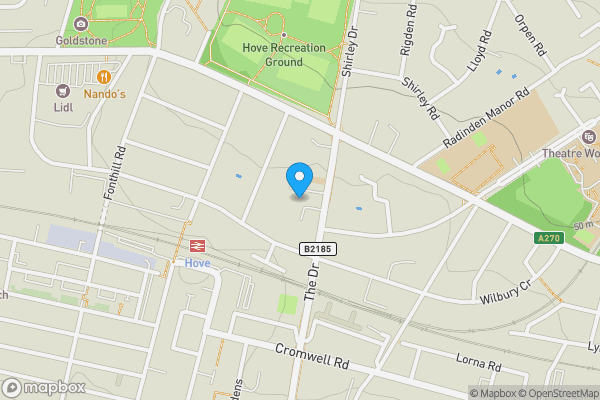Map location for Flat 22 Homedrive House, The Drive, Hove, BN3 6GE