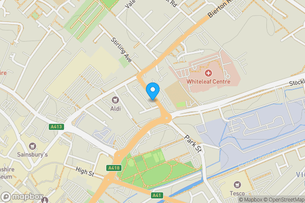 Map location for 44 Park Street, Aylesbury, HP20 1BX