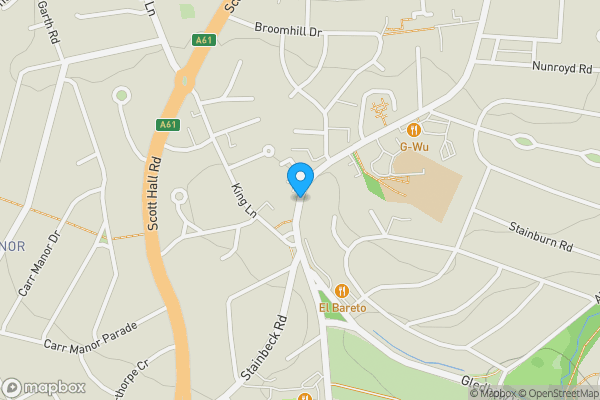 Map location for Harrogate Road, LEEDS, West Yorkshire, LS17 6JB