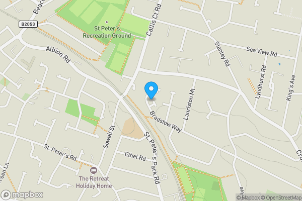 Map location for Land At The Banks Bairds Hill, Broadstairs, Kent, CT10 1AX