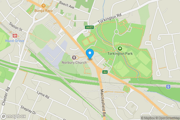 Map location for London Road, Hazel Grove, Cheshire, SK7 6AA