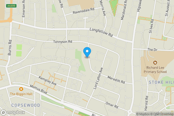 Map location for 41 Herrick Road Poets Corner, Coventry, West Midlands, CV2 5JN