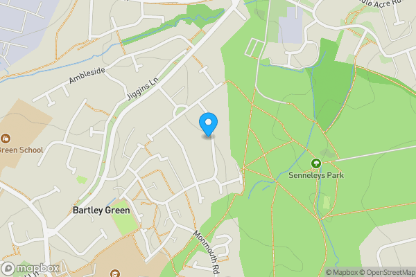 Map location for 27 Tamerton Road, Bartley Green, Birmingham, West Midlands, B32 3HF