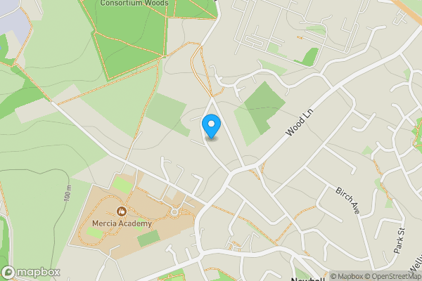 Map location for 22-24 Rose Tree Lane, Newhall, Swadlincote, Derbyshire, DE11 0LN