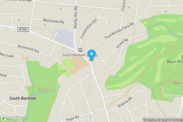 Map location for Flat 1 High Grove, Benfleet, Essex, SS7 5LA