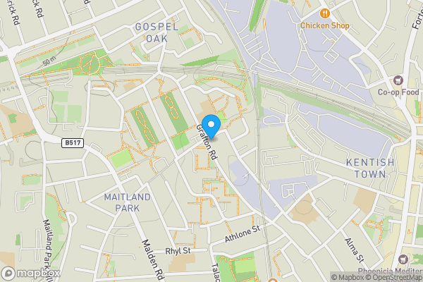 Map location for 182 Grafton Road, Kentish Town, London, NW5 4BA