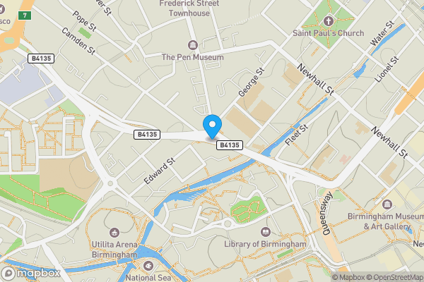 Map location for Parade, Birmingham, West Midlands, B1 3DS