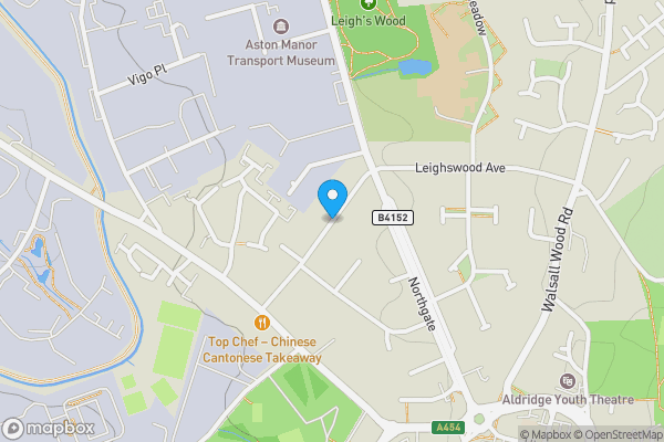 Map location for Leighswood Avenue, Walsall, West Midlands, WS9 8AU