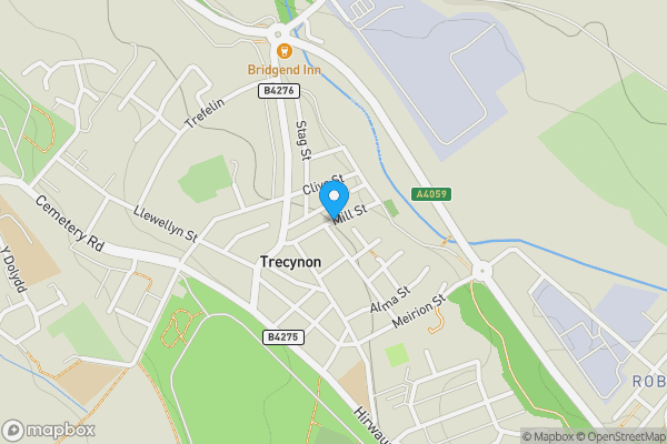 Map location for Mill Street, Aberdare, CF44 8PA