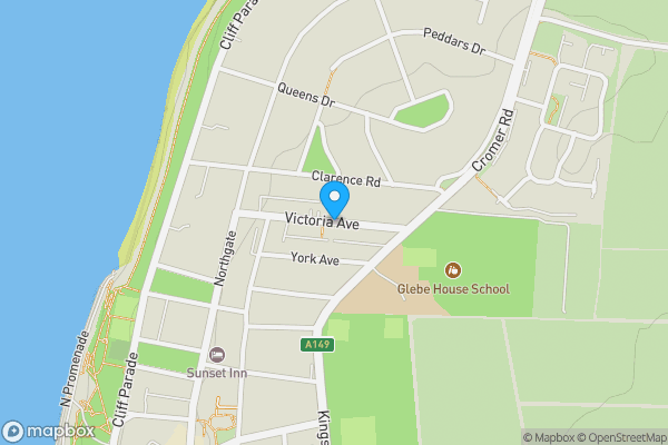 Map location for Victoria Avenue, HUNSTANTON, Norfolk, PE36 6BX