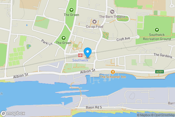 Map location for Flat 12 Watling Court, Butts Road, Southwick, Brighton, BN42 4DR