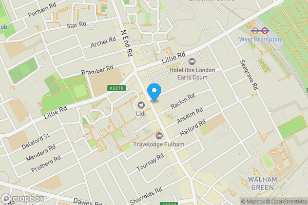 Map location for 357 North End Road, Fulham, London, SW6 1NW