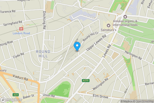 Map location for 9 Roundhill Crescent, Brighton, East Sussex, Brighton, BN2 3FQ