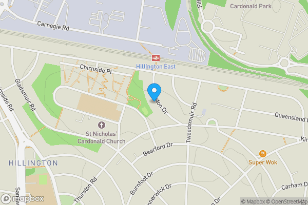 Map location for 43 Reston Drive, Cardonald, Glasgow, G52 2LP
