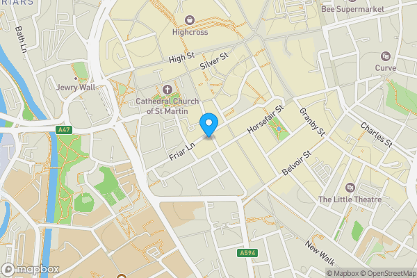 Map location for 10 Friar Lane, Leicester, Leicestershire LE1 5RA