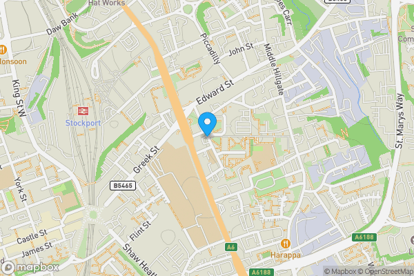 Map location for Flat 25, Renaissance House, Millbrook Street, Stockport, SK1 3TN