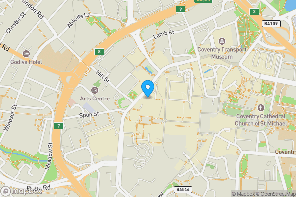 Map location for Flat 52 The Co Operative, 18 Corporation Street, Coventry, West Midlands CV1 1GF