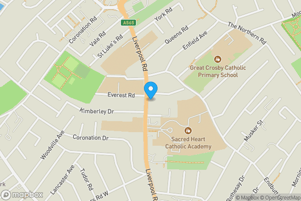 Map location for 121 Liverpool Road Crosby, Liverpool, Merseyside, L23 5TE