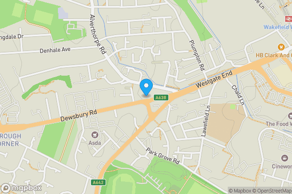 Map location for 38 Dewsbury Road, Wakefield, West Yorkshire WF2 9BS