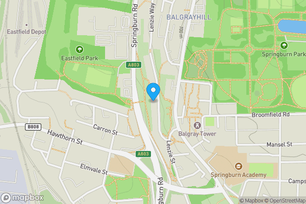 Map location for 117 Lenzie Terrace, Springburn Glasgow, G21 3TN