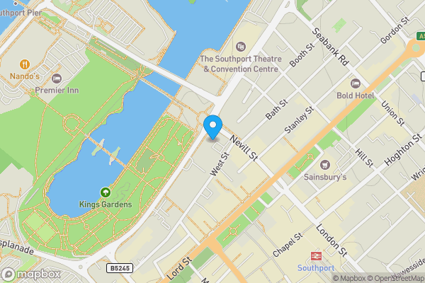 Map location for Flat 16, Maritime Court, Promenade, Southport, Merseyside PR8 1SP