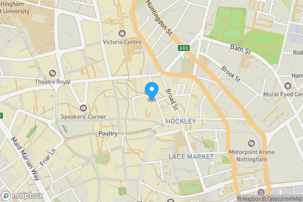 Map location for Apartment 27, George Street Trading House, George Street, Nottingham NG1 3BU
