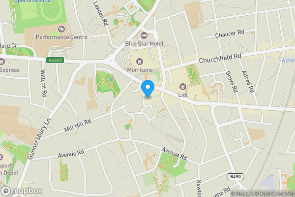 Map location for Coopers Court, Church Road, London, W3