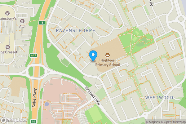 Map location for 33, Sandford, Ravensthorpe, Peterborough, PE3 7LH
