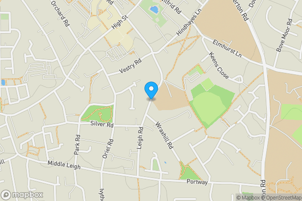 Map location for Leigh Road, Street, BA16