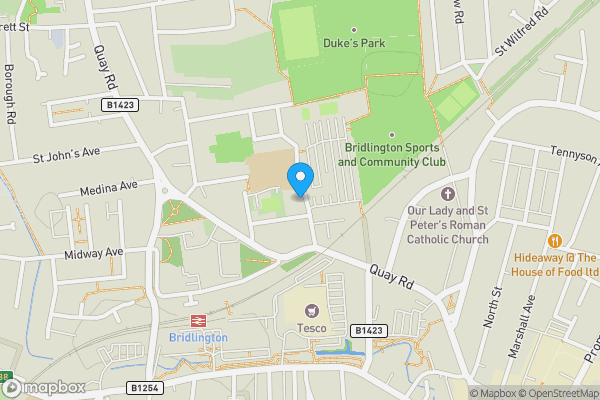 Map location for 10 Moorfield Road, Bridlington, East Yorkshire, YO16 4LE