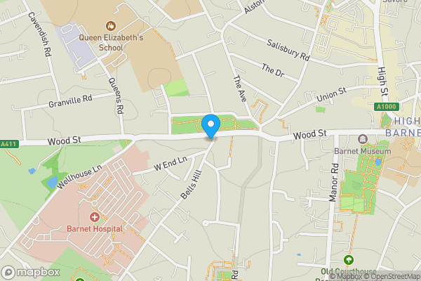 Map location for 83a Wood Street, Barnet, EN5 4BX