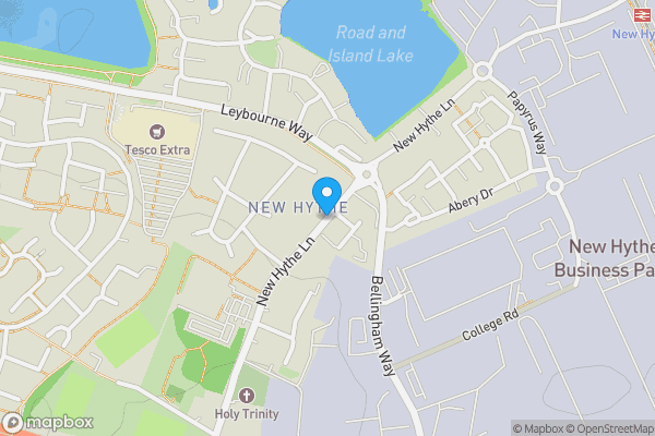Map location for New Hythe Lane, Aylesford, Kent, ME20 6RY