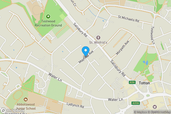 Map location for Mayfield Avenue, SOUTHAMPTON, Hampshire, SO40 3JS