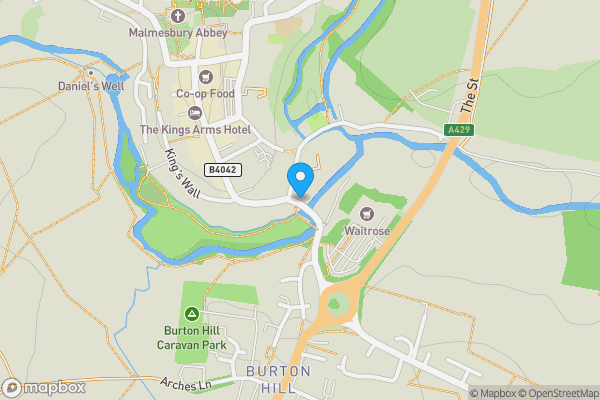 Map location for 1, St. Johns Bridge, Malmesbury, SN16 9BL