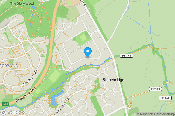 Map location for Chart Downs, Dorking, Surrey, RH5 4DF