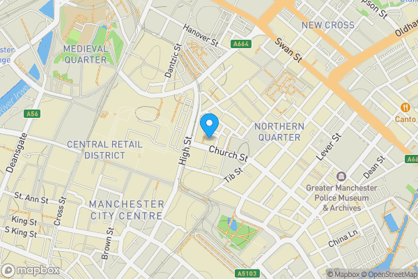 Map location for Apartment 802, 25 Church Street, Manchester M4 1PE