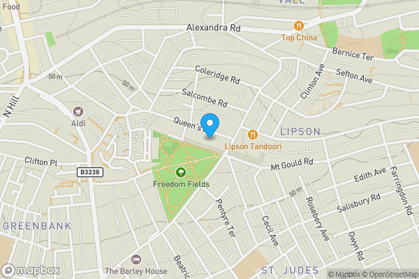 Map location for 4 Queens Gate Lipson, Plymouth, Devon, PL4 7PW