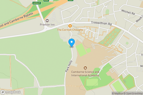 Map location for Park Holly, CAMBORNE, Cornwall, TR14 7NQ