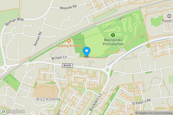 Map location for West Ham Lane, Basingstoke, Hampshire, RG22 5EE