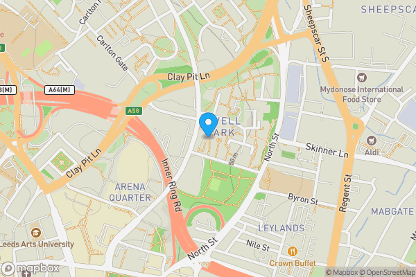 Map location for Former Lovell Park Day Centre, 1 Lovell Park Gate, Leeds, West Yorkshire, LS7 1DA