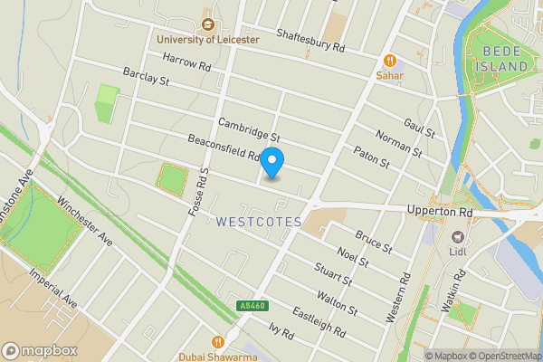 Map location for 85 Upperton Road, Leicester, Leicestershire LE3 0HE